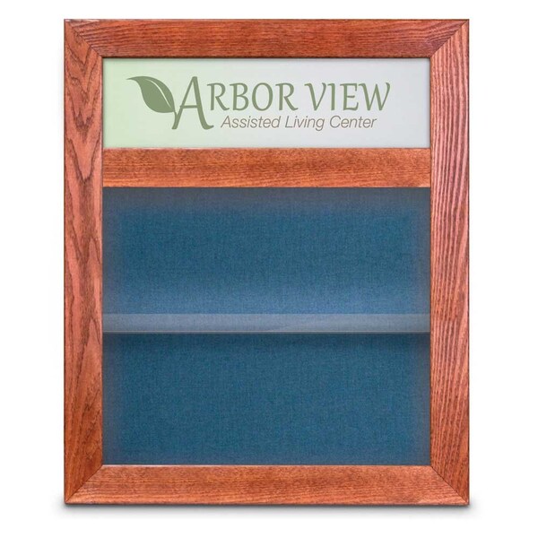 Outdoor Enclosed Combo Board, 42"x32", Bronze Frame/Black & Medium Grey